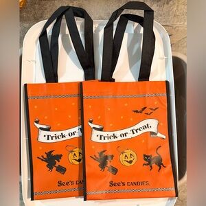 See’s Candy Halloween Trick-or-Treat Tote Bags, Set of 2